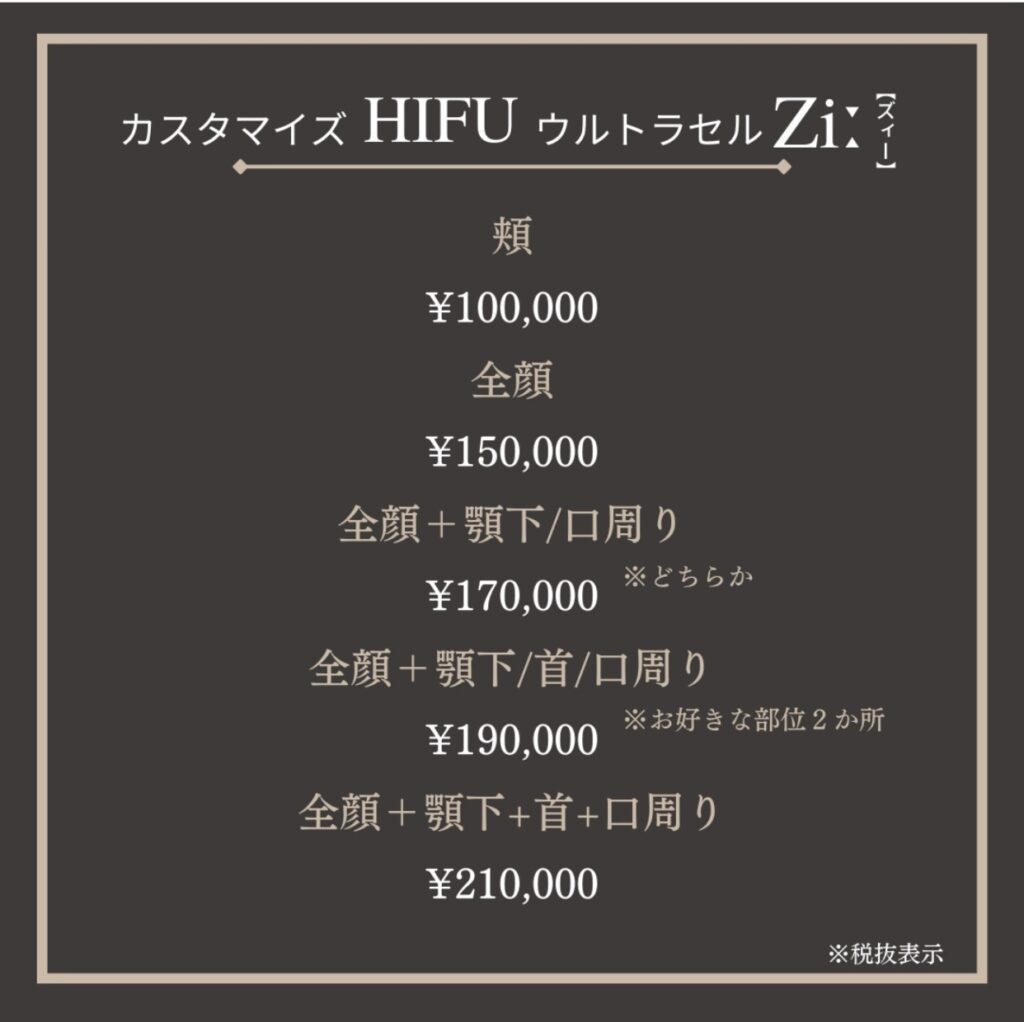 HIFUZi料金表